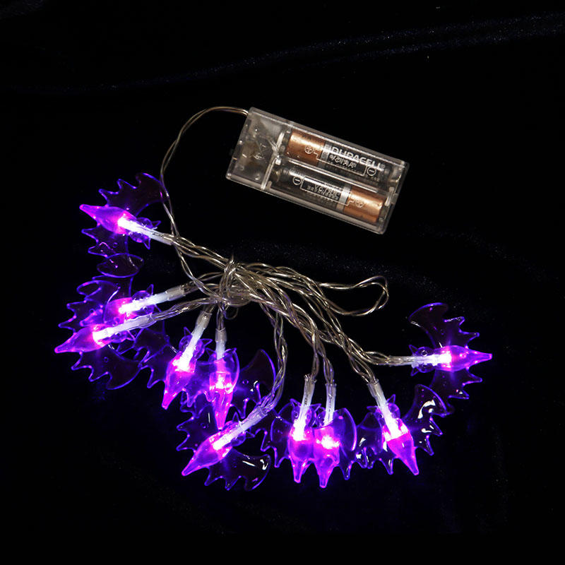 10L LED Purple Bat Halloween Lights