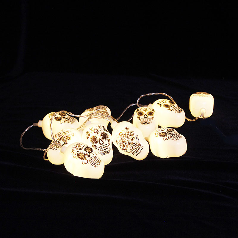 10L LED print skull Halloween Lights