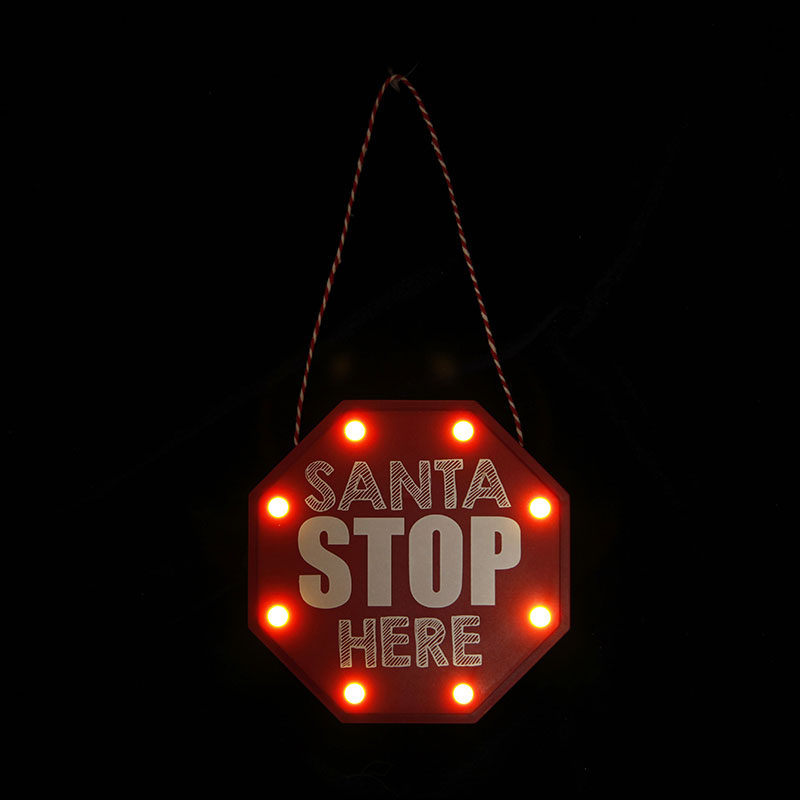 8L LED SANTA STOP HERE modeling light
