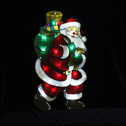 Backpack Santa Claus PVC Window Light